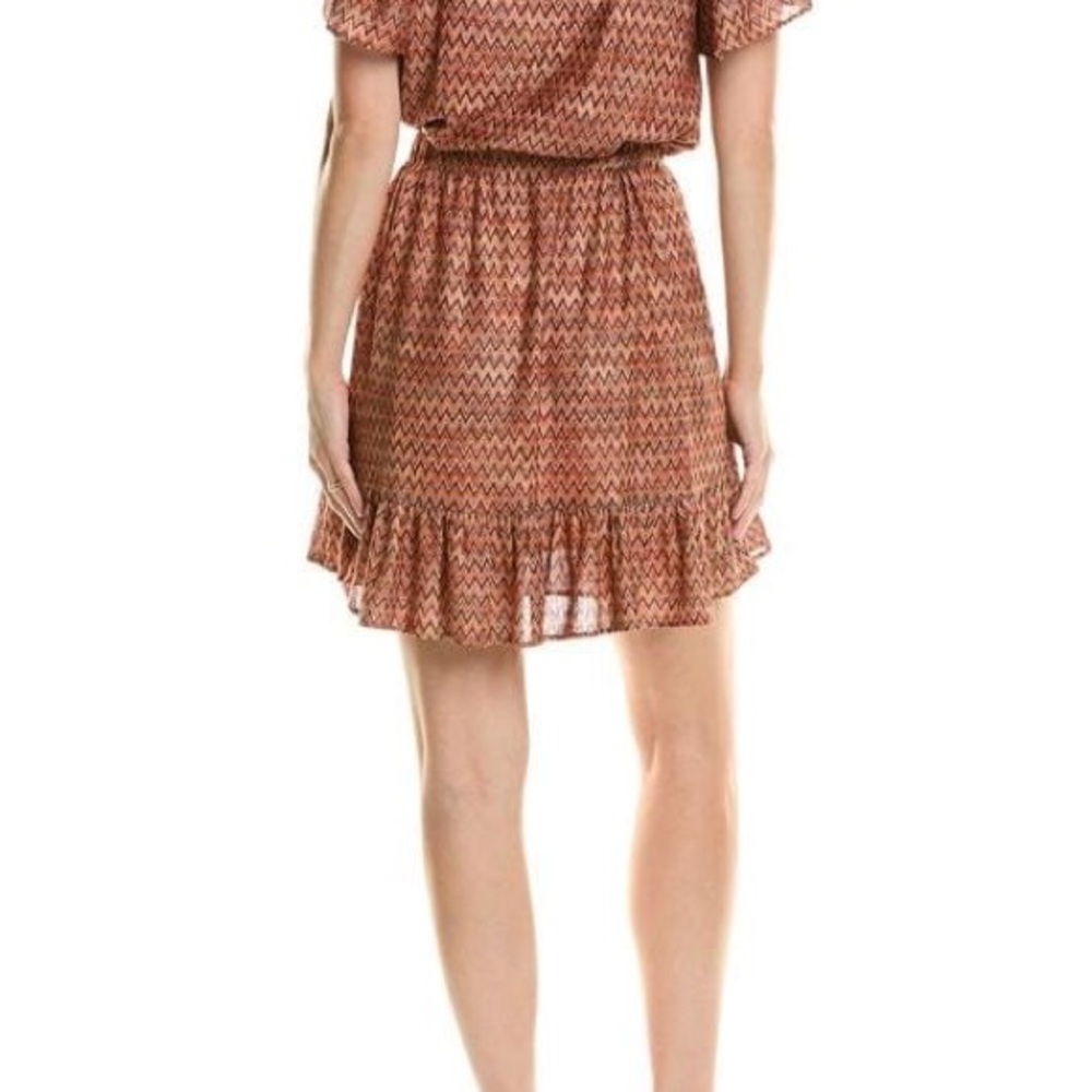 Ramy Brook Brown Chevron Knee Length Dress